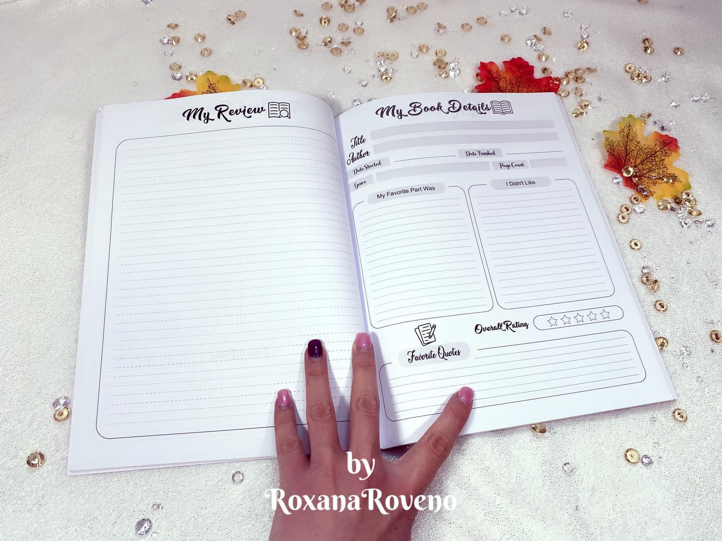 Personalised Reading Log by Roxana Roveno perfect gift for a book lover