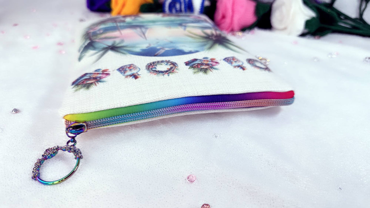 handmade personalised book sleeve "Sunlight writes upon the skin, Book Lover"&nbsp;made from the highest quality materials and vibrant colors.&nbsp;The rainbow zip adds a stylish touch while providing excellent protection for your books, ensuring they remain safe wherever you go. These unique book sleeve provide protection for your favorite books, journals or notebooks. designed by Roxana Roveno  accessorised with rainbow zip