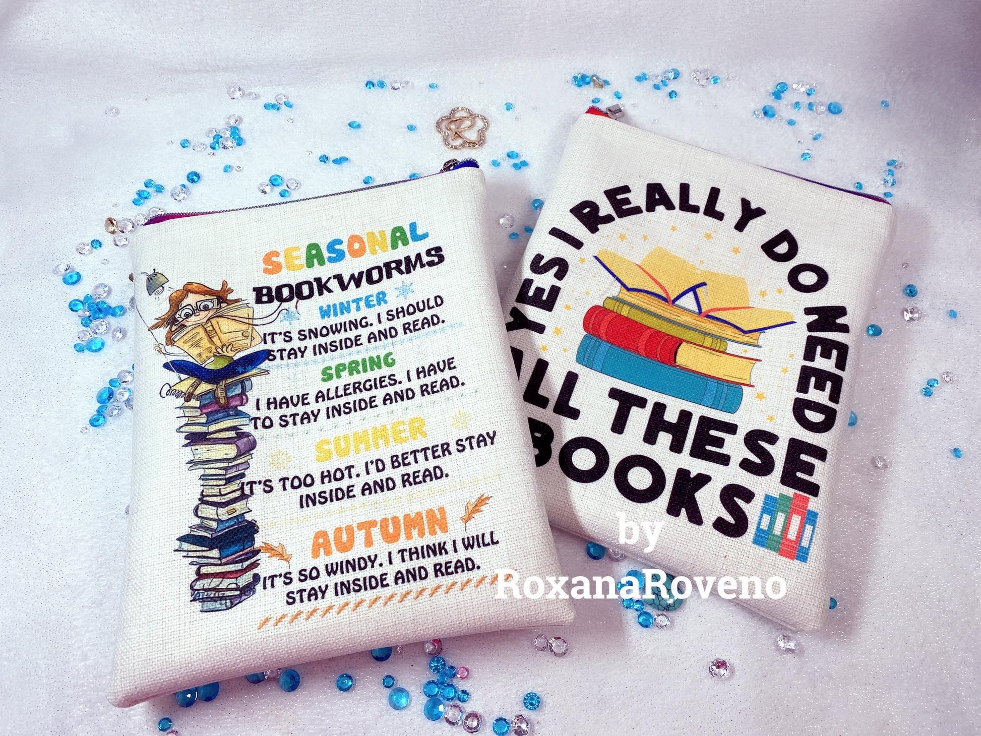 Book Worm Personalised Book sleeves Unique gift