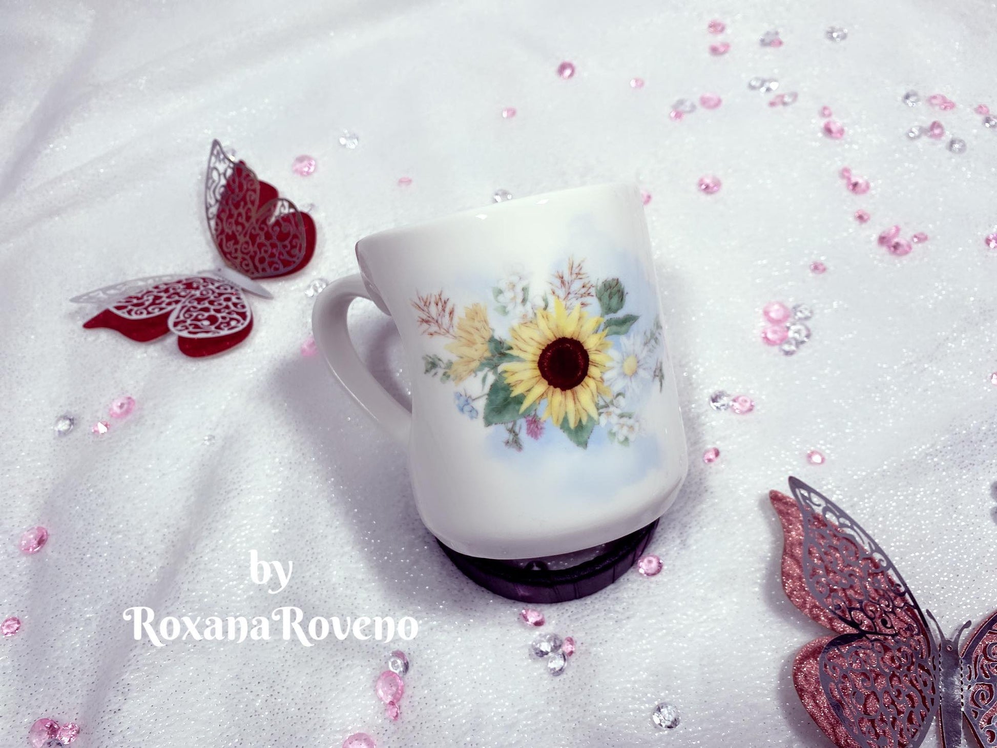 personalised mug by roxana roveno perfect gift for a book love and a hot drink lover coffee or tea perfect mug flower mug