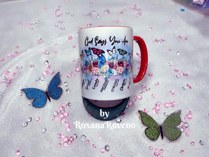 Messy Bun, You are LOVED, STRONG, Motivational 11oz Mug