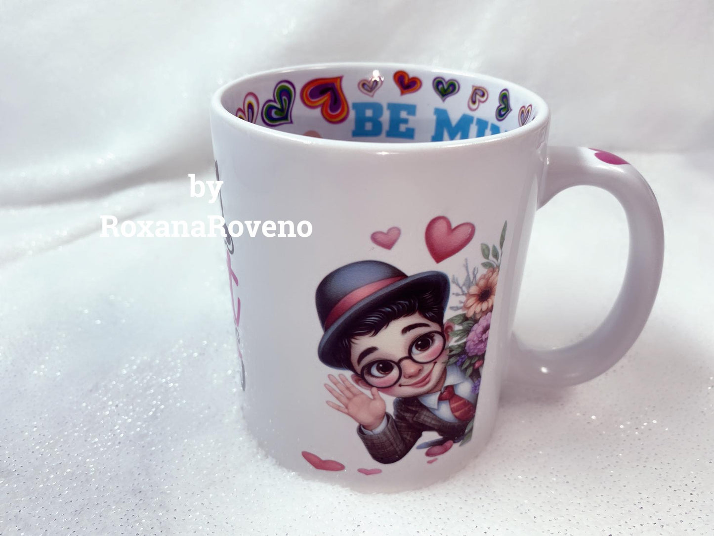 personalised gift by Roxana Roveno perfect mug for Valentines day Perfect love quote his face 