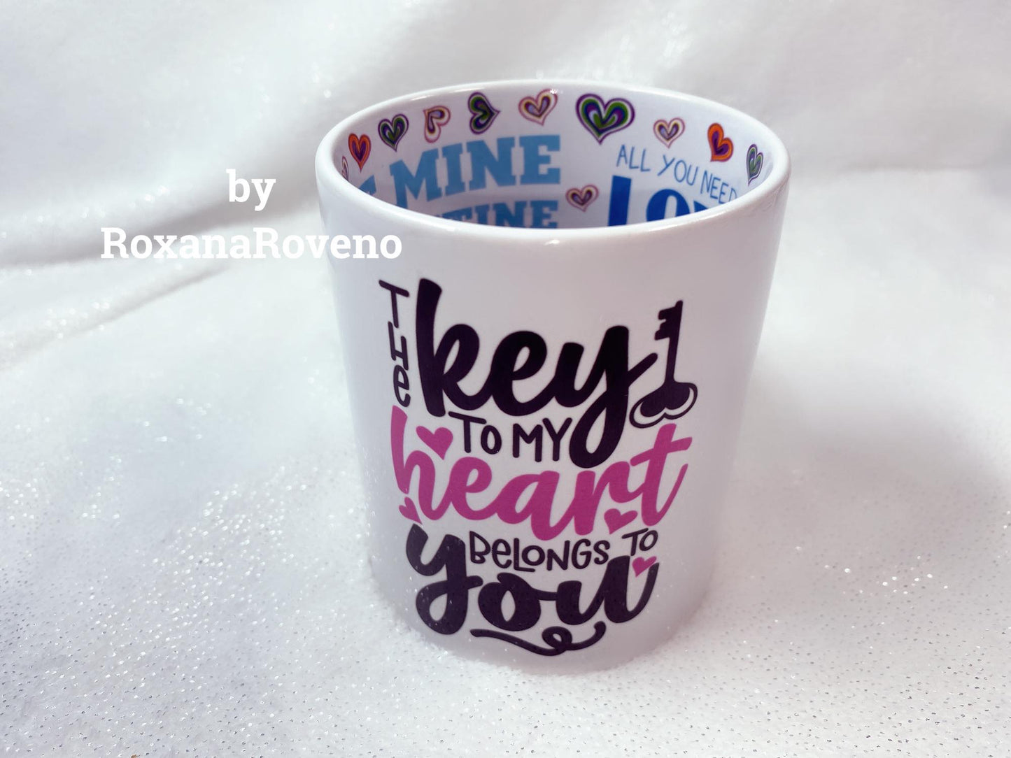 personalised gift by Roxana Roveno perfect mug for Valentines day Perfect love quote