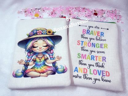 personalised gift set by RoxanaRoveno which include a book sleeve, with motivatonal quote