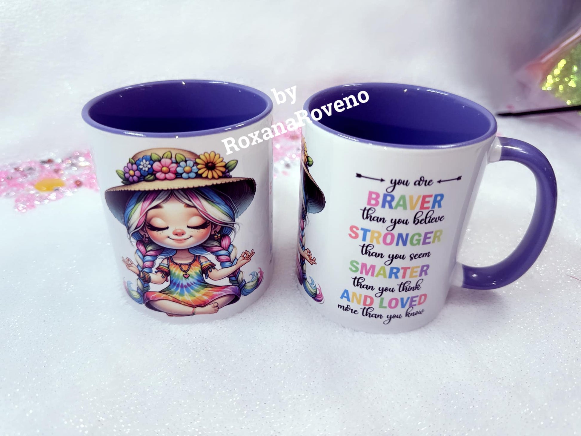 personalised gift set by RoxanaRoveno which include a book sleeve, matching mug and motivatonal quote