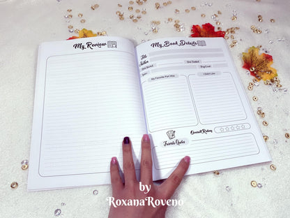 Personalised Reading Log by Roxana Roveno perfect gift for a book lover 