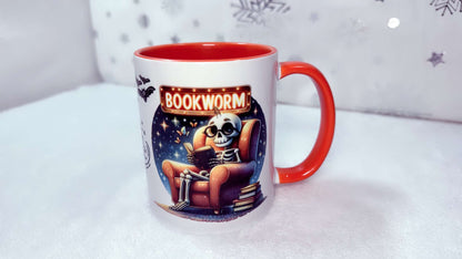 skeleton reading books for booklover bookworm personalised gifts for Halloween in north London by Roxana Roveno