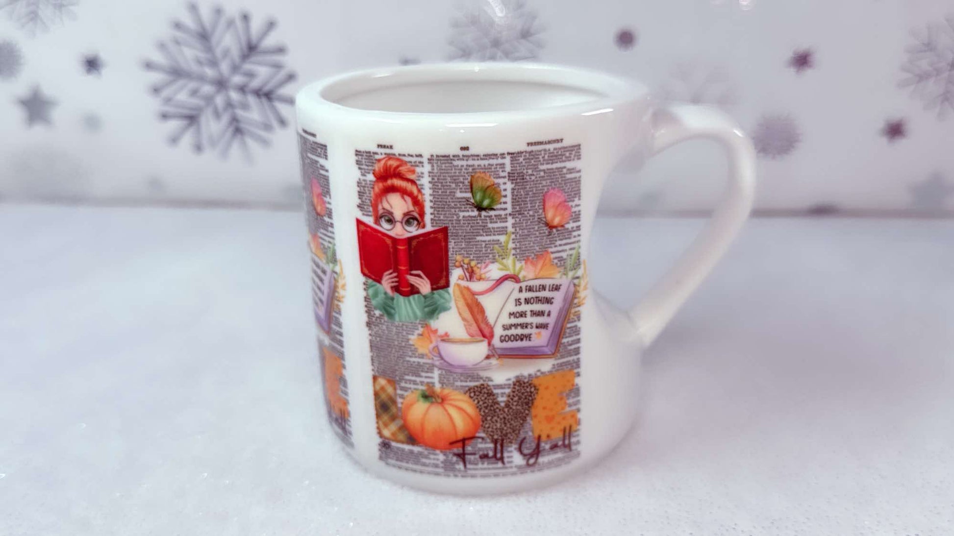 autumn mug cosy time coffee and books personalised gift north london 