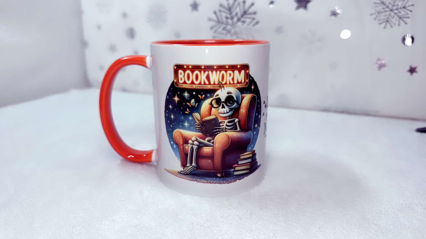 bookworm Halloween mug special for a book lover coffee lover personalised gifts unique gifts north London by RoxanaRoveno 