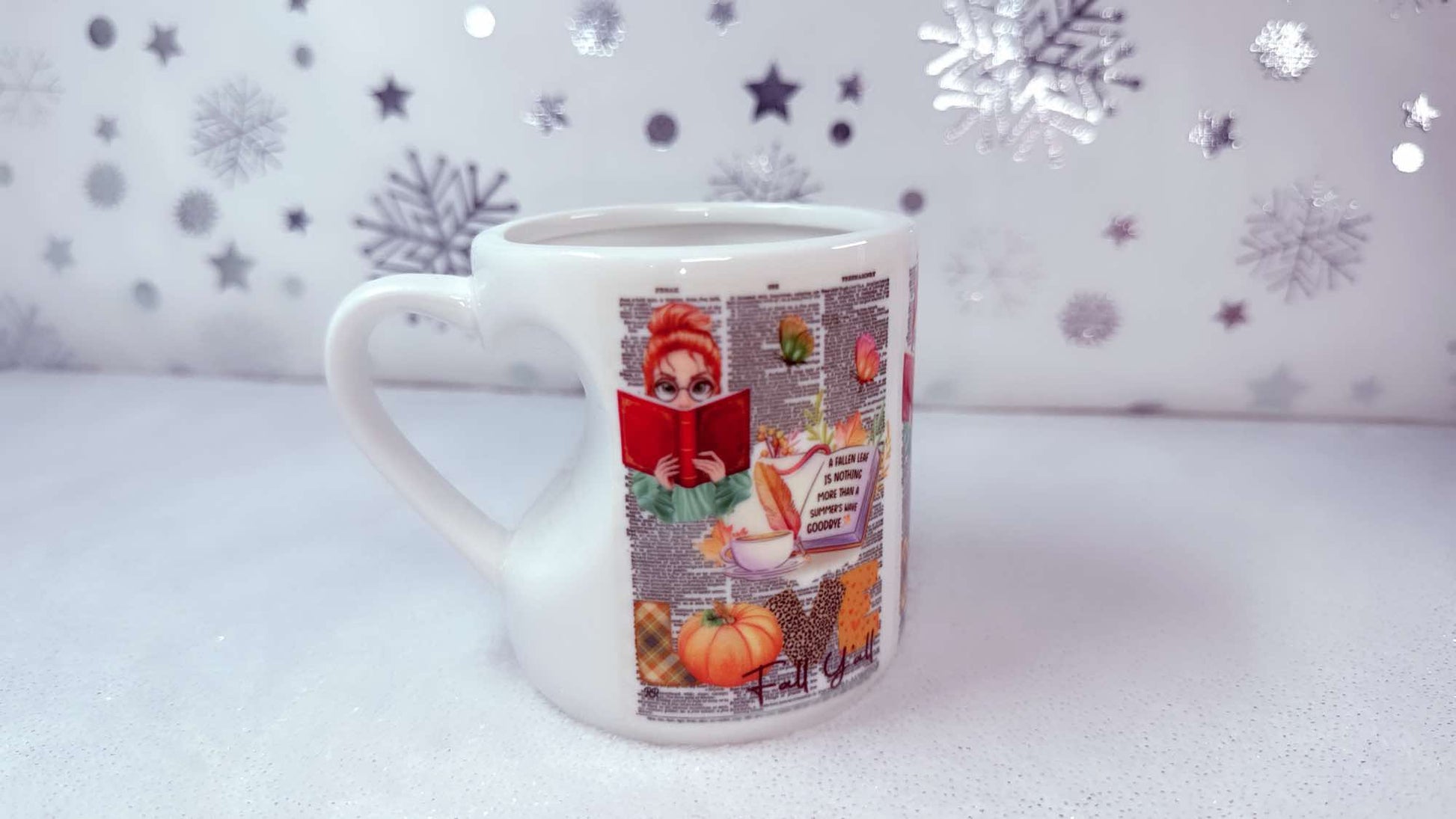 heart mug sublimation best book lover gift personalised by RoxanaRoveno