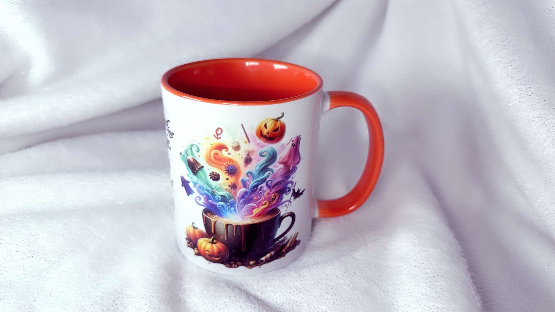 Orange Halloween Mug Scarry Coffee Special gift personalised mug by roxana roveno