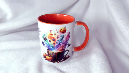 Orange Halloween Mug Scarry Coffee Special gift personalised mug by roxana roveno