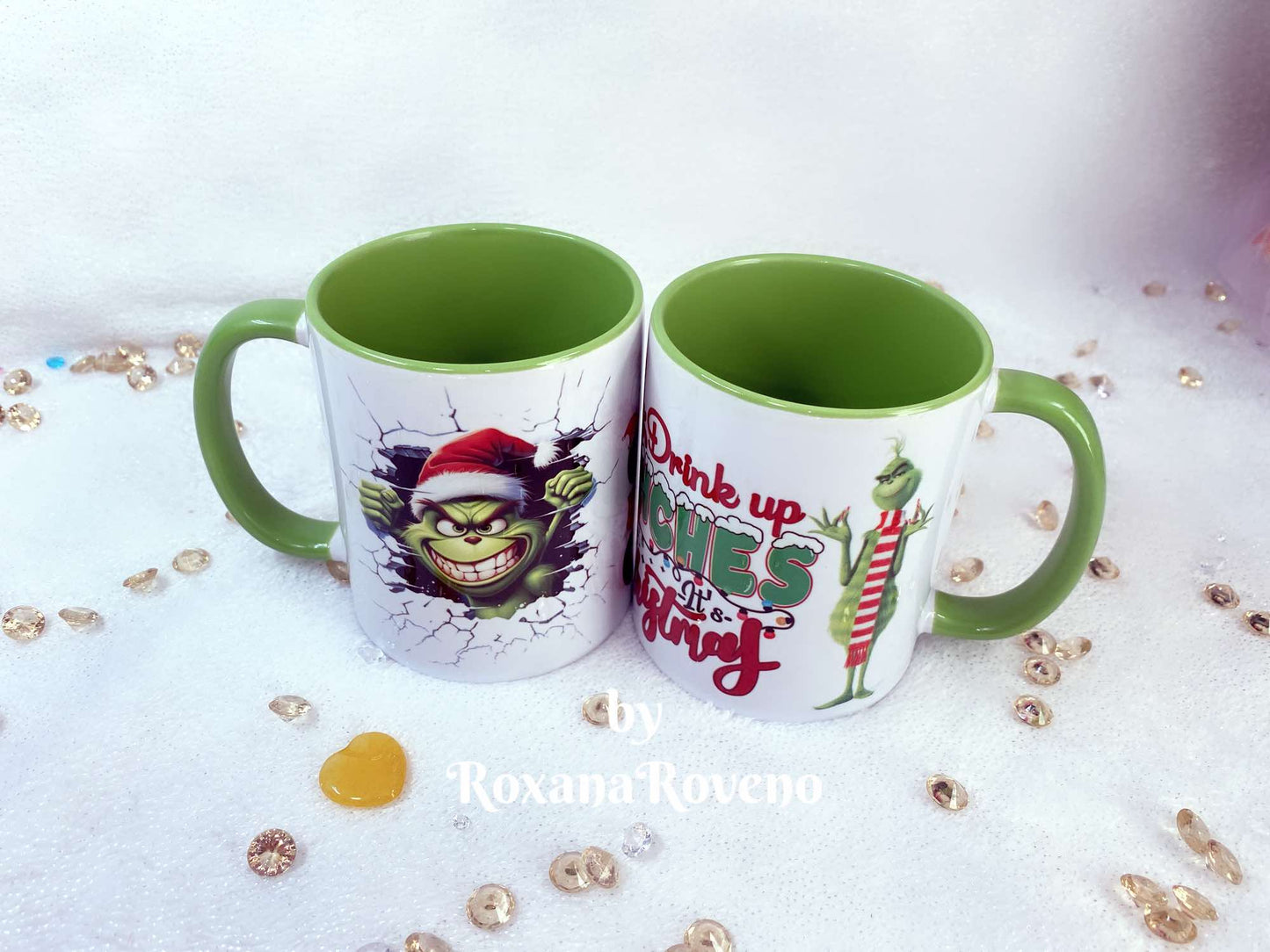 personalised coffee mug designed by roxana oveno special gift for coffee lover and a book lover heart handle mug left side of the mug