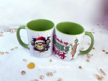 personalised coffee mug designed by roxana oveno special gift for coffee lover and a book lover heart handle mug left side of the mug