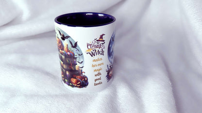 Personalised mug designed by roxana roveno beautiful witch special gift for Halloween and book lover quotes mug
