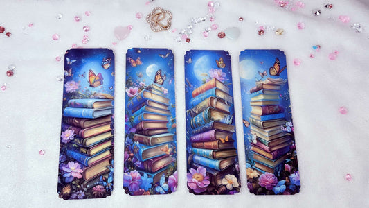 Laminated Paper Bookmarks By Roxana Roveno with Butterfly Vintage Floral Books perfect gift for a book Lover