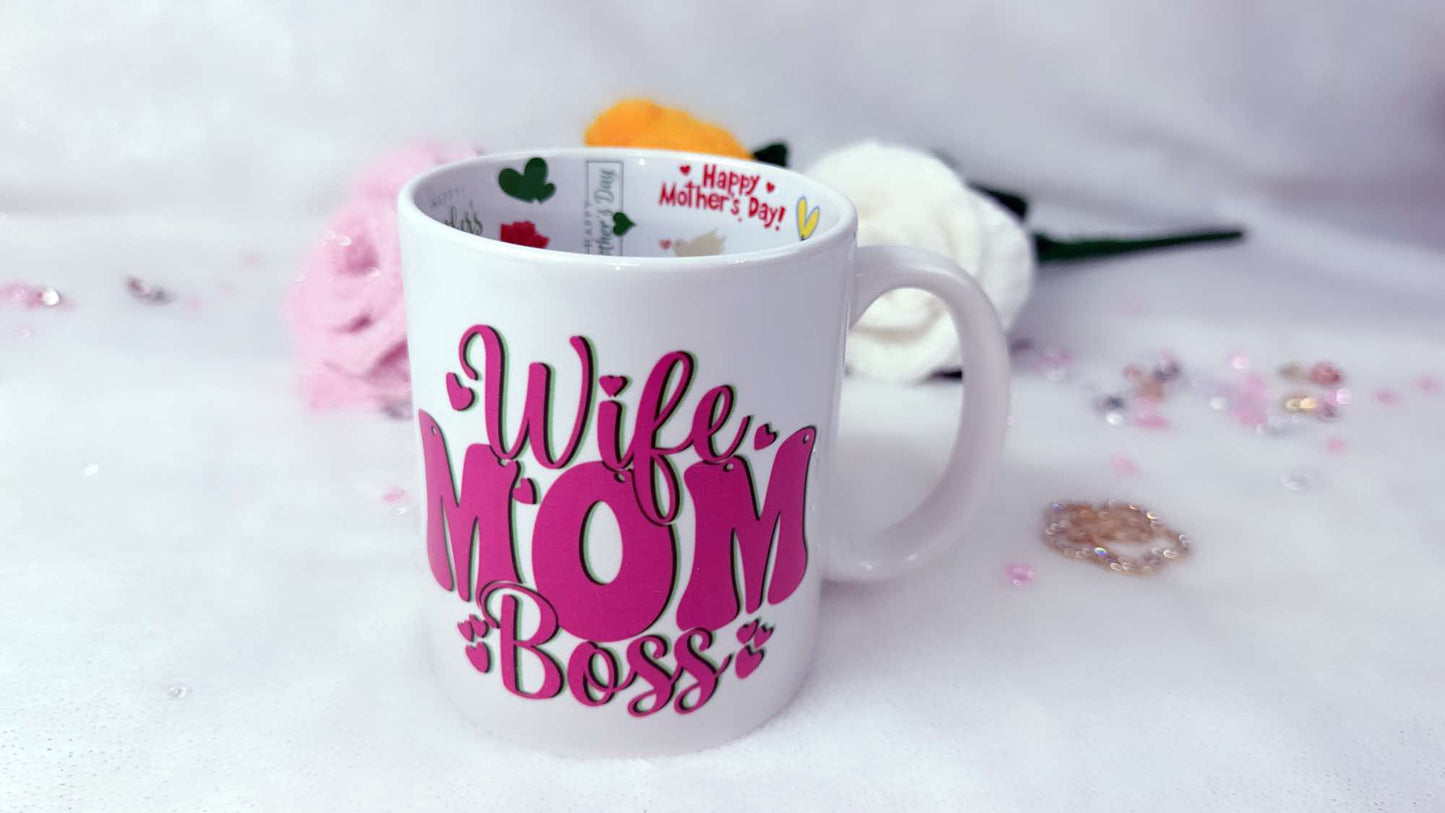 Personalised mug by Roxana Roveno special designed for Mother's Day perfect gift for mom wife boss