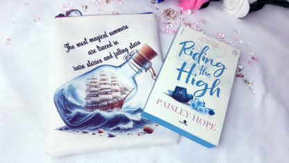 handmade book sleeve UK, summer book protector, personalised book sleeve gift, book pouch for travel, bookish gift ideas UK, beach reading accessories, book lover gift handmade RoxanaRoveno, London Gift Shop
