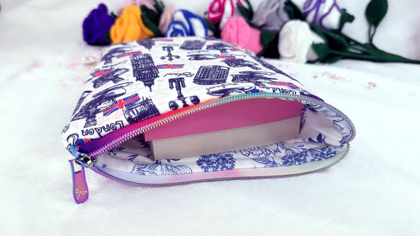 premium handmade book sleeves, designed for book lovers who care about their books as much as they care about reading them.  our book covers are perfect for protecting your books on the go—no more bent corners or damaged covers in your handbag or backpack. crafted by Roxana Roveno perfect gift for paper back readers