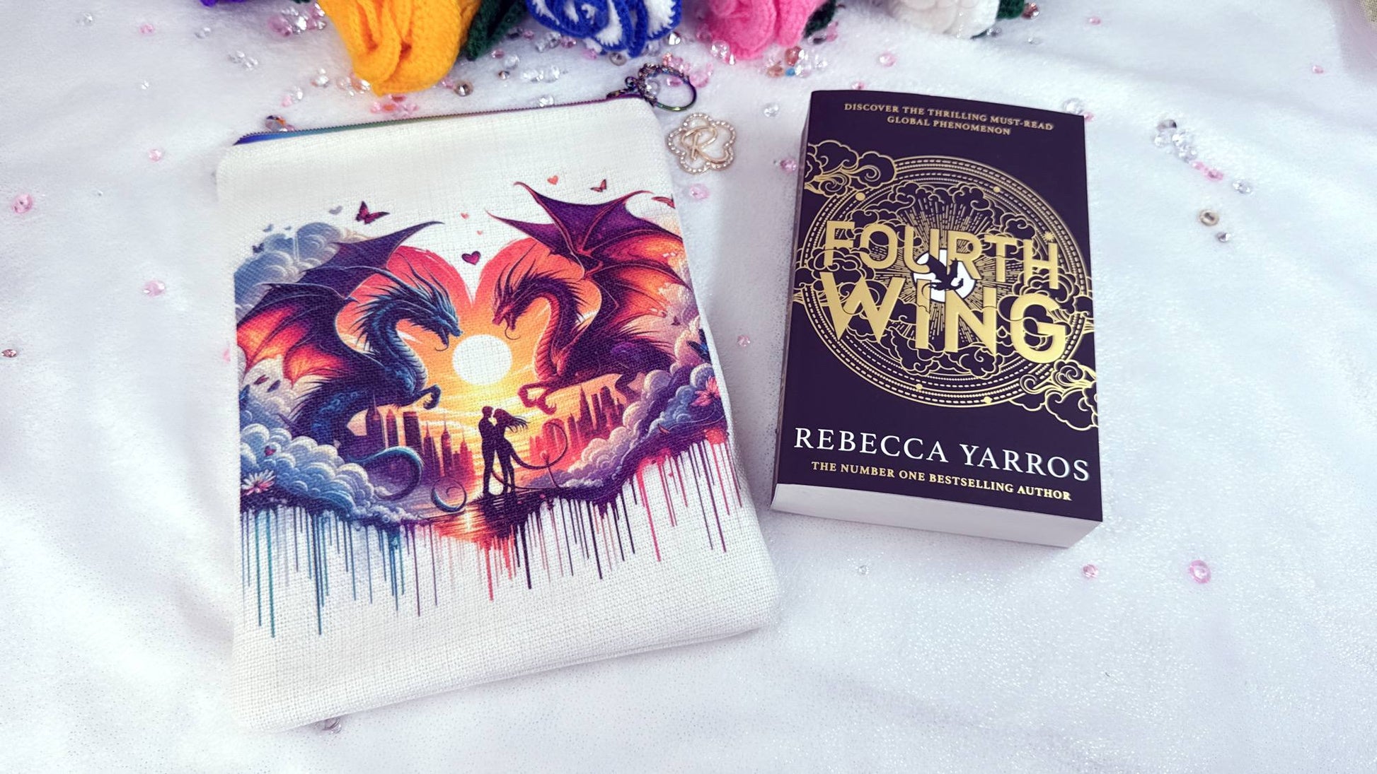 handmade personalised book sleeve "Dragon Rider, Book Lover"&nbsp;made from the highest quality materials and vibrant colors.&nbsp;The rainbow zip adds a stylish touch while providing excellent protection for your books, ensuring they remain safe wherever you go. These unique book sleeve provide protection for your favorite books, journals or notebooks. designed by roxana roveno with a dragon an riders