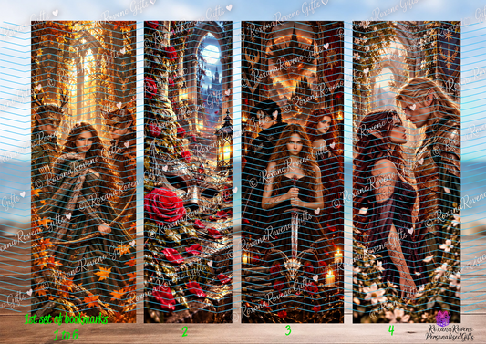 Fantasy romance laminated bookmarks inspired by magical courts – RoxanaRoveno Gifts