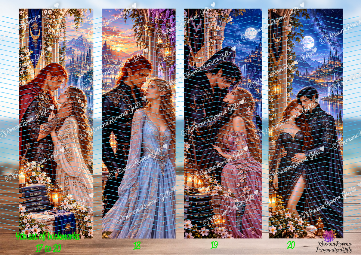 Fantasy inspired laminated bookmark collection – gift for readers