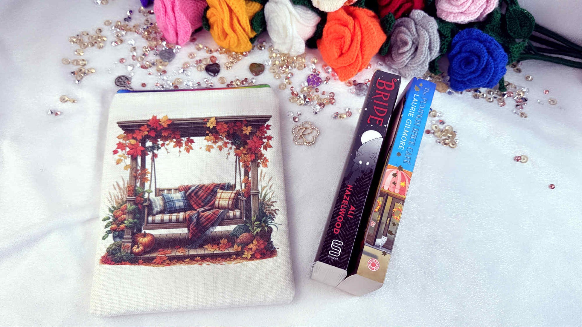 The scent of autumn - poetry without words, Book Sleeve – Book Protector for Travel Reads Where every leaf tells a story. designed by RoanaRoveno back