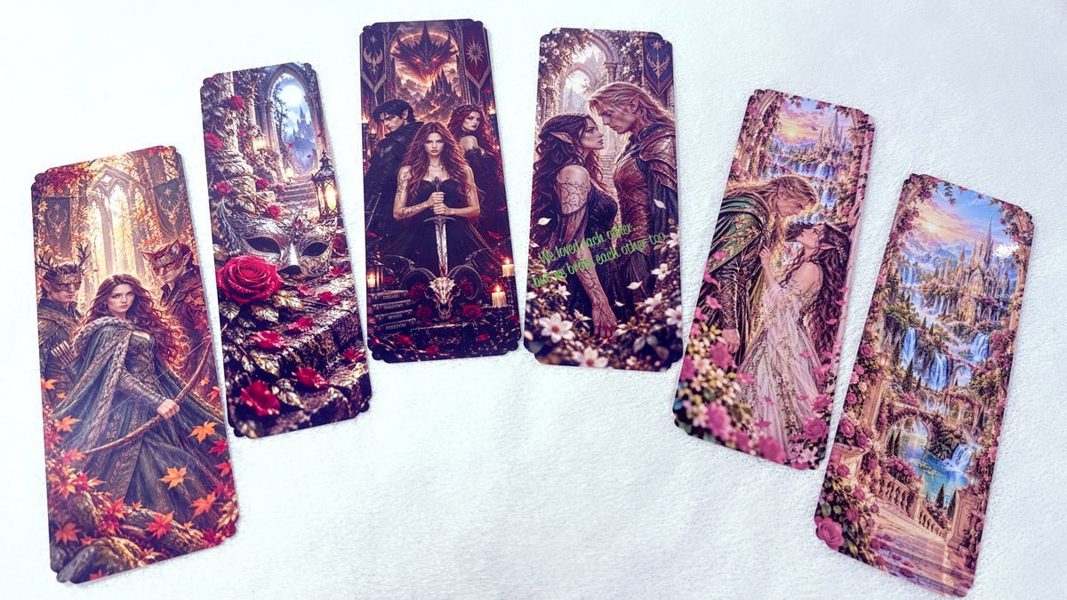 Fantasy romance laminated bookmarks inspired by magical courts – RoxanaRoveno Gifts