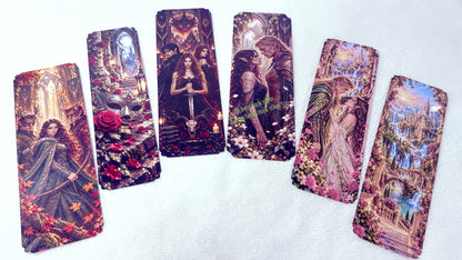 Fantasy romance laminated bookmarks inspired by magical courts – RoxanaRoveno Gifts