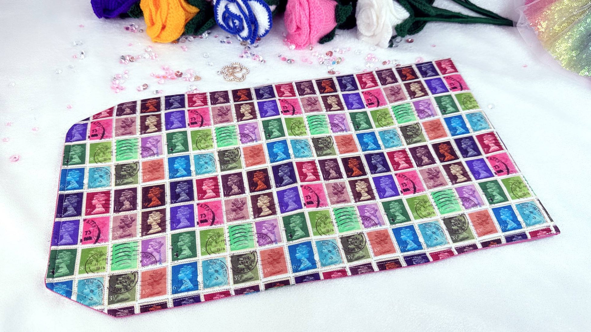 premium handmade book covers, designed for book lovers who care about their books as much as they care about reading them. special designed by Roxana Roveno, with postage stamp print book cover 